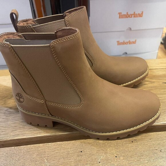 TIMBERLAND WOMEN'S ELLENDALE MID CHELSEA BOOT BROWN NUBUCK W MD  A4418-A3Z - Picture 2 of 8